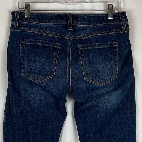 CAbi Low Rise Factory Distressed Slim Boyfriend Boho Blue Jeans Size 2 - Picture 6 of 12